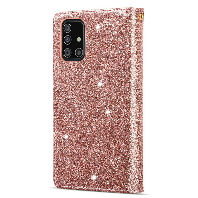 Samsung Galaxy A31 Glitter Portemonnee Zip Case