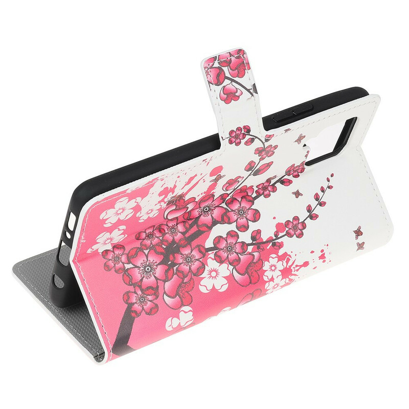 Samsung Galaxy A12 Tropische Bloemen Hoesje