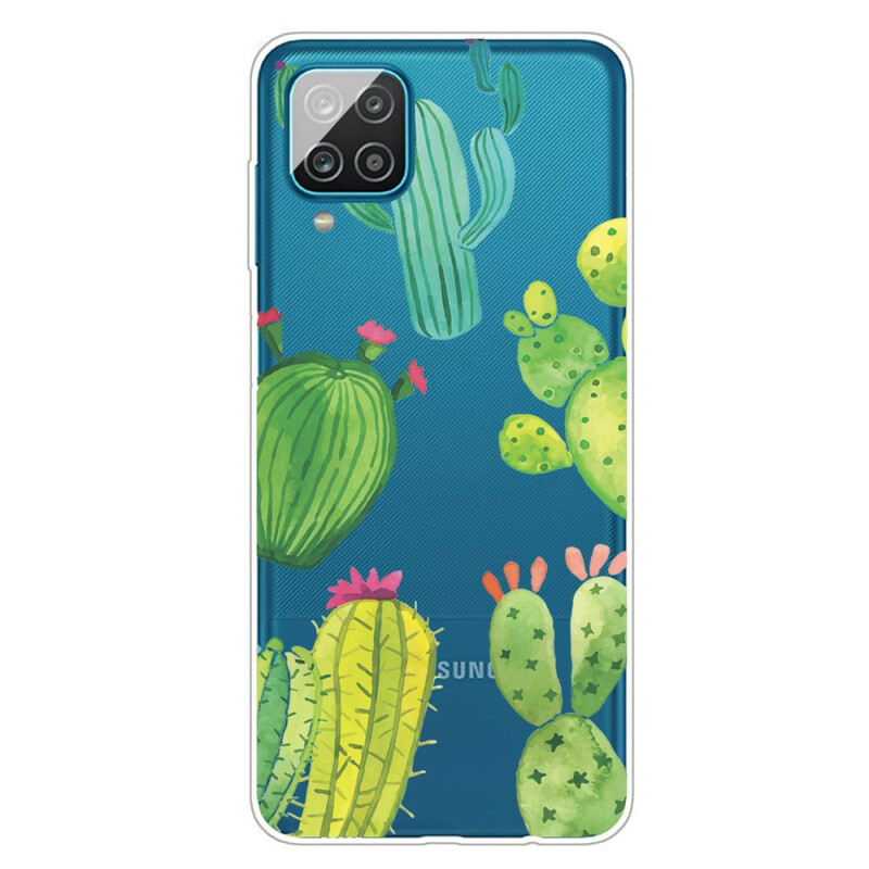 Samsung Galaxy A12 Cactus Waterverf Hoesje