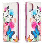Flip cover Samsung Galaxy A12 Gekleurde Vlinders