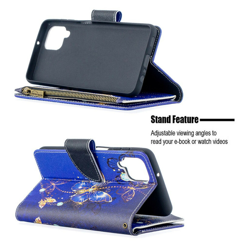 Samsung Galaxy A12 hoesje met vlinder ritsvak