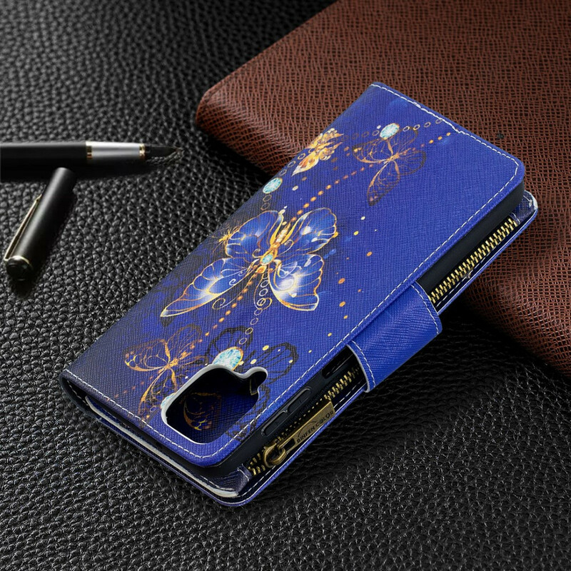 Samsung Galaxy A12 hoesje met vlinder ritsvak