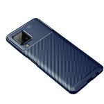 Samsung Galaxy A12 Koolstofvezel Textuur Hoesje Flexibel