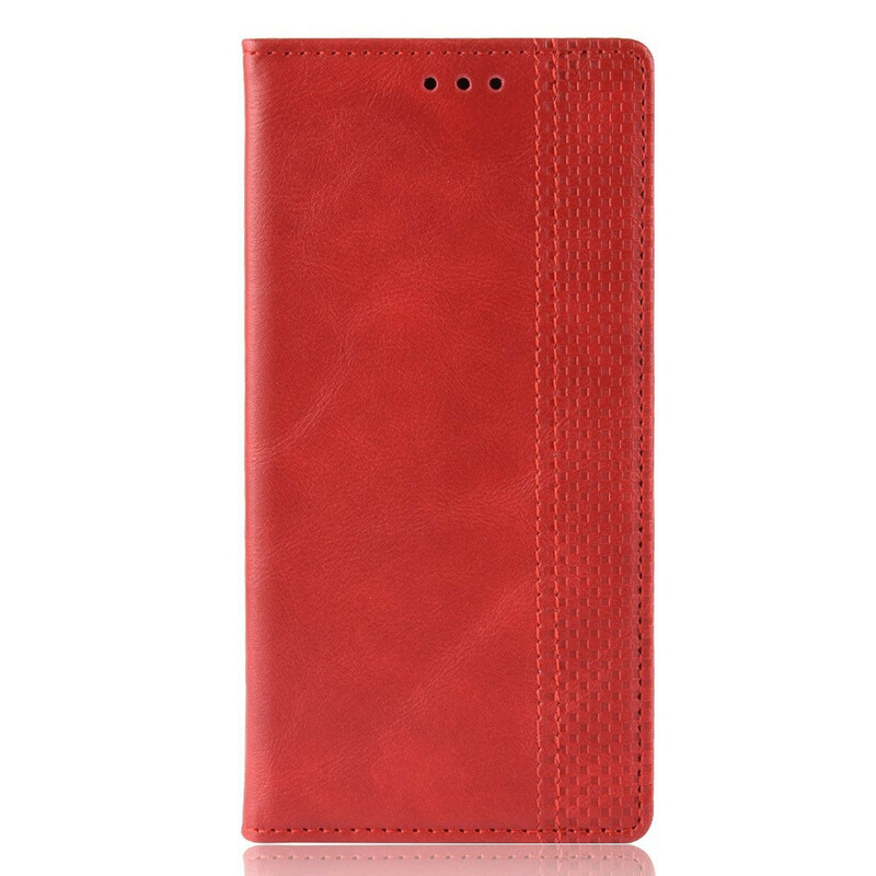Flip cover Samsung Galaxy A12 leer effect vintage stijlvol