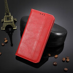 Flip cover Samsung Galaxy A12 leer effect vintage stijlvol