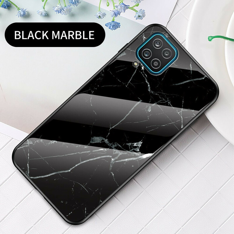 Samsung Galaxy A12 Premium Kleur getemperd glas case