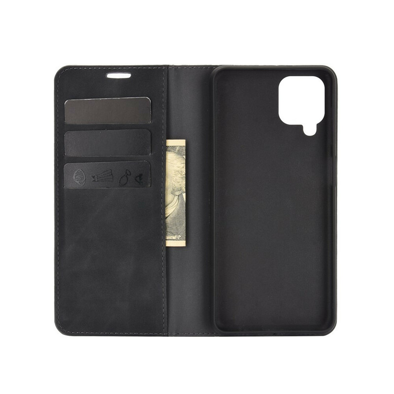 Flip cover Samsung Galaxy A12 Zacht Leder Effect Flip cover Samsung Galaxy A12 Zacht Leder Effect