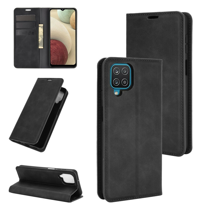 Flip cover Samsung Galaxy A12 Zacht Leder Effect Flip cover Samsung Galaxy A12 Zacht Leder Effect