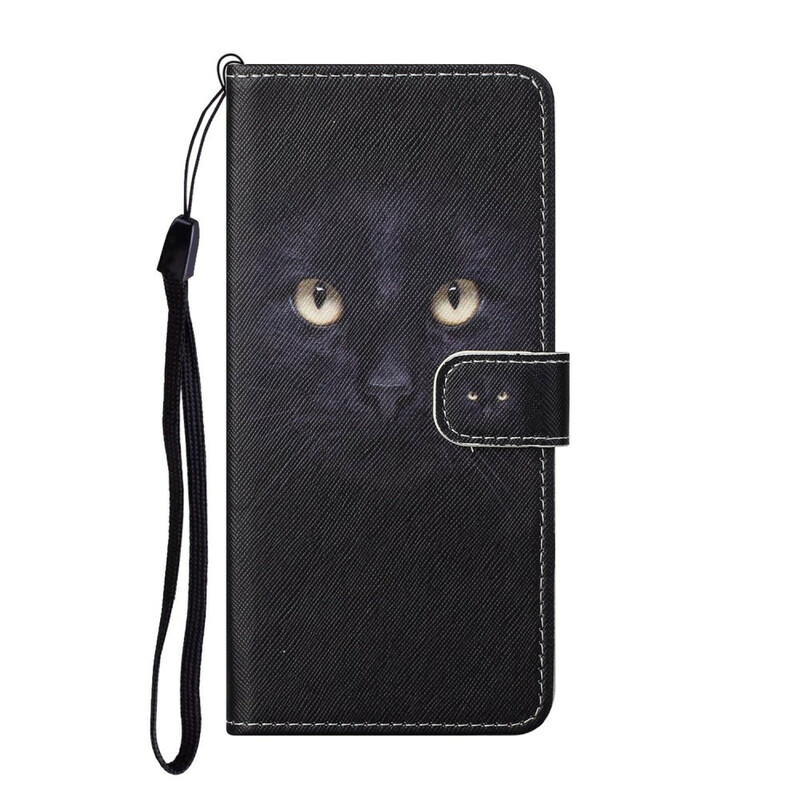 Samsung Galaxy S21 5G zwart Cat Eye hoesje met riem