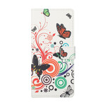 Samsung Galaxy S21 5G Hoesje Vlinders en Bloemen