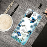 Samsung Galaxy A02s duidelijk geval vlinders en bloemen Retro