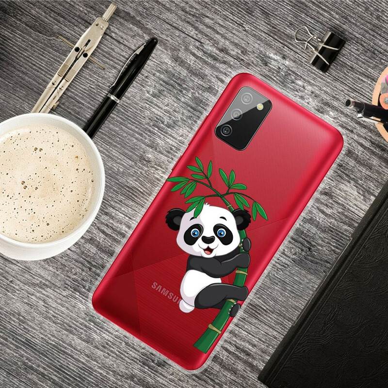 Samsung-Melkweg A02s Duidelijk Geval Panda op Bamboe