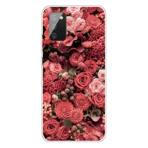 Samsung Galaxy A02s geval Intense bloemen