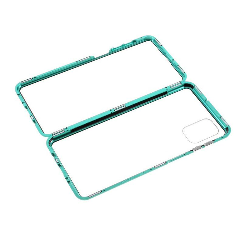 Samsung Galaxy M51 Case Metaal en gehard glas randen