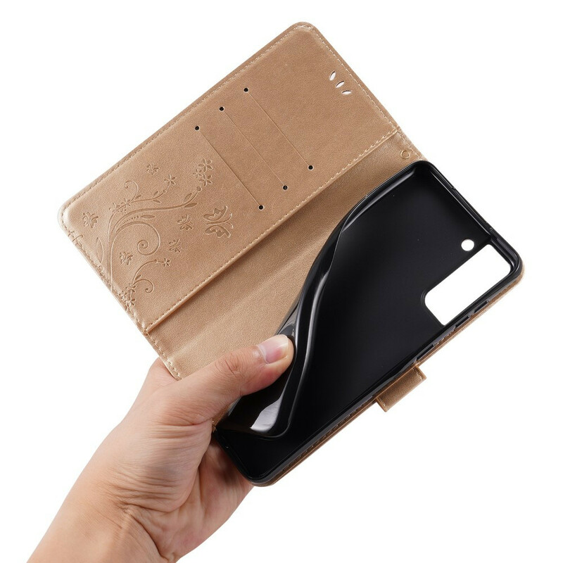 Samsug Galaxy S21 Plus 5G Hoesje Vlinders in de Wind