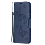 Samsung Galaxy S21 Plus 5G Hoesje Vlinders en Schuine Flap