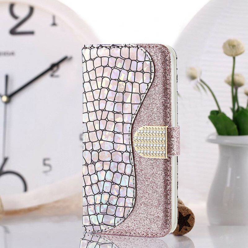 Samsung Galaxy S21 Plus 5G Croco Diamant Hoesje