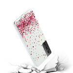 Samsung Galaxy S21 Plus 5G Transparant Hoesje Meerdere Rode Hartjes