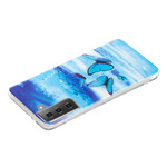 Samsung Galaxy S21 5G Series Vlinder Hoesje Fluoriserend