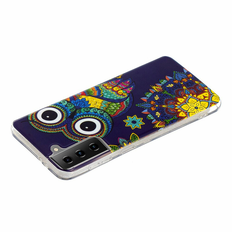 Samsung Galaxy S21 5G Uil Hoesje Fluorescerende Mandala
