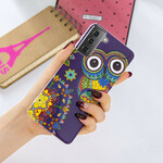 Samsung Galaxy S21 5G Uil Hoesje Fluorescerende Mandala