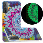 Samsung Galaxy S21 5G Mandala Kleurrijke Fluorescerende Hoesje