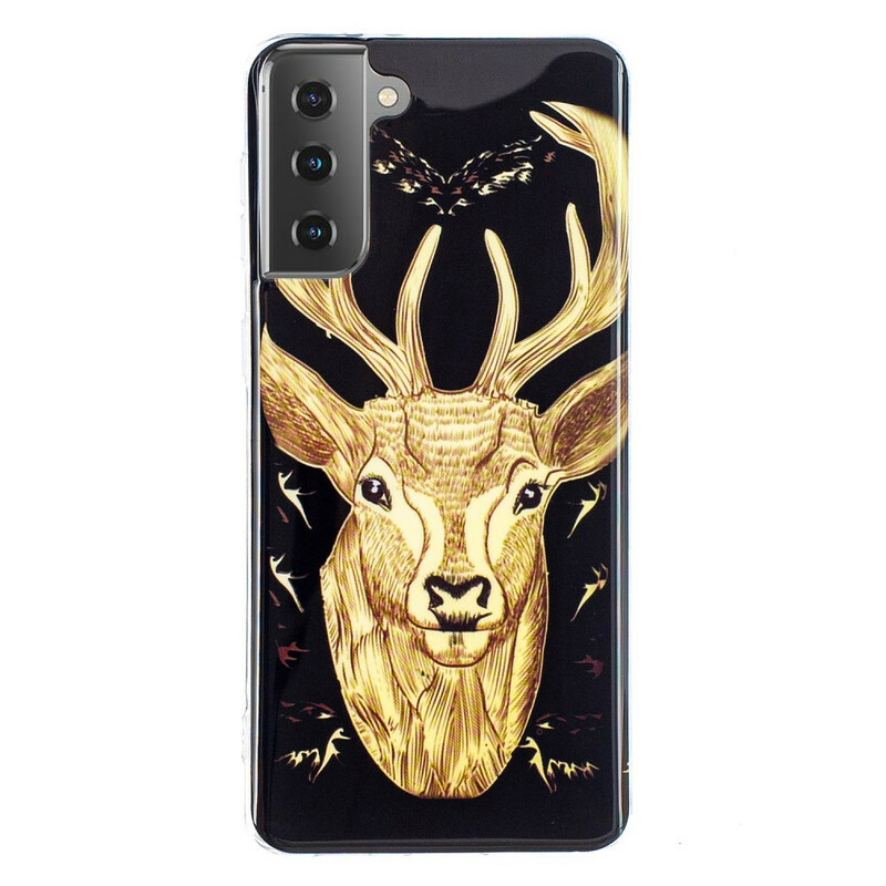 Samsung Galaxy S21 5G Stag Hoesje Fluoriserend