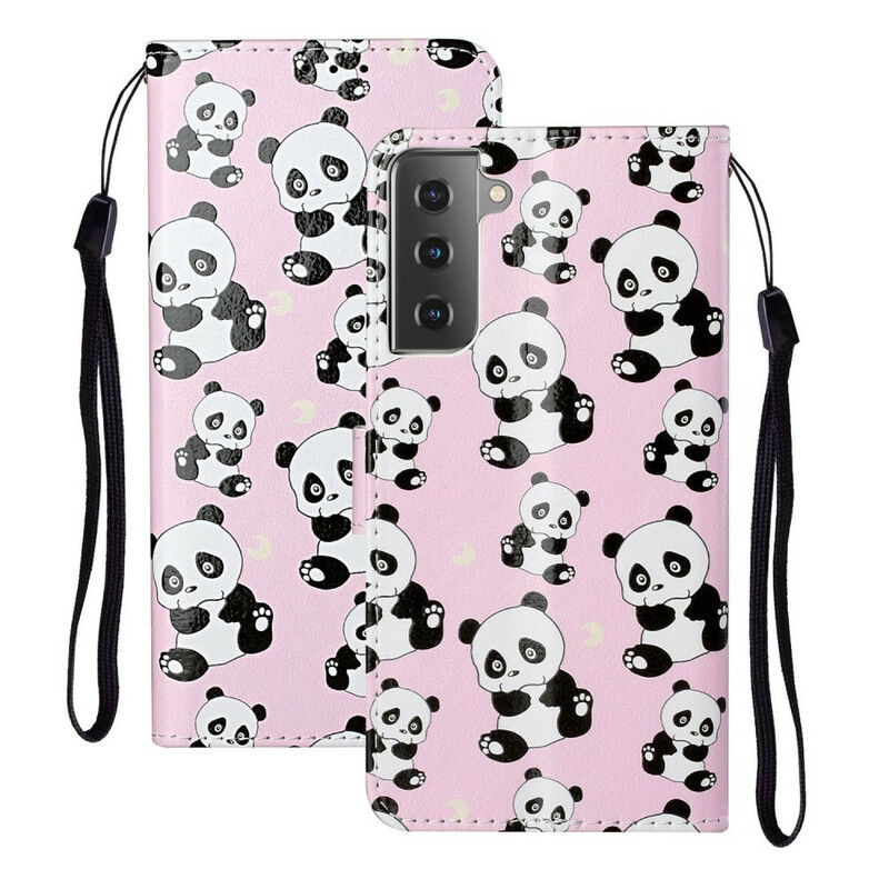 Samsung Galaxy S21 5G Hoesje Alleen Panda's