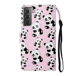 Samsung Galaxy S21 5G Hoesje Alleen Panda's