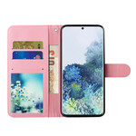 Samsung Galaxy S21 5G Flower Strap Case Lichte Vlekken