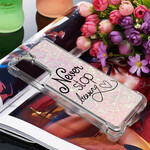 Samsung Galaxy S21 5G Never Stop Dreaming Glitter Hoesje