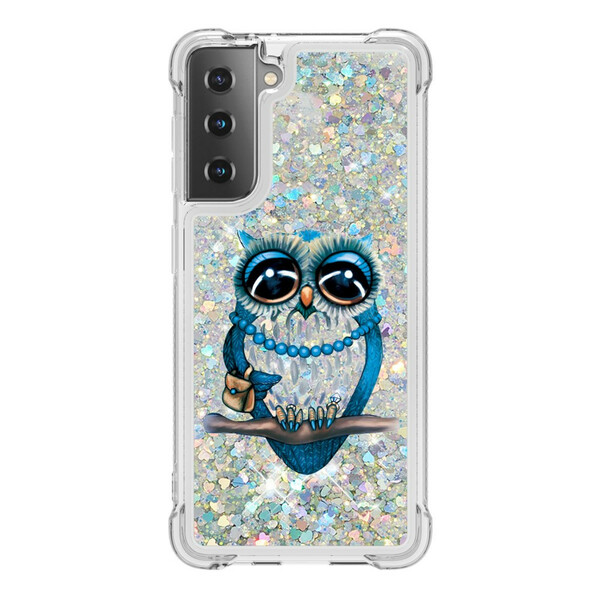 Samsung Galaxy S21 5G hoesje Miss Owl Glitter