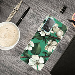 Samsung Galaxy A72 5G Cover Geschilderd Witte Bloemen