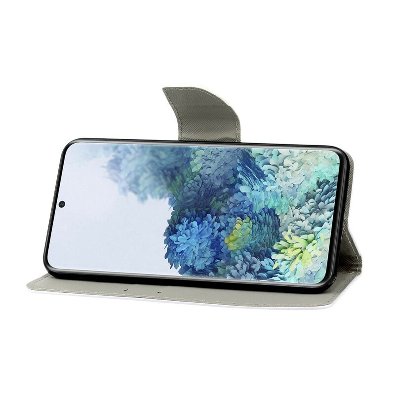 Samsung Galaxy S21 Plus 5G Strap Cover met Gekleurde Bloemen
