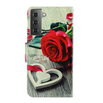 Samsung Galaxy S21 Plus 5G Roze Romantisch Strap Hoesje