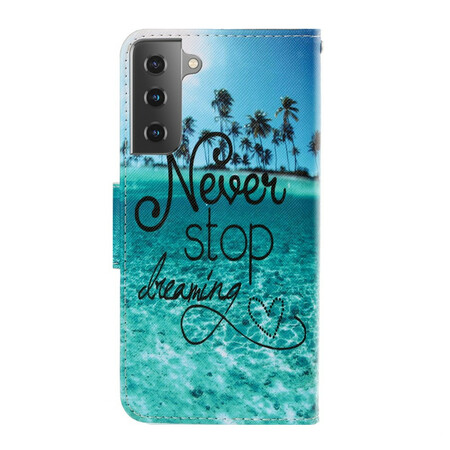 Samsung Galaxy S21 Plus 5G Never Stop Dreaming Navy Strap Case