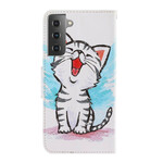 Samsung Galaxy S21 5G Kitten Kleur Koord Hoesje