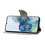 Samsung Galaxy S21 5G Koord Hoesje met Gekleurde Bloemen