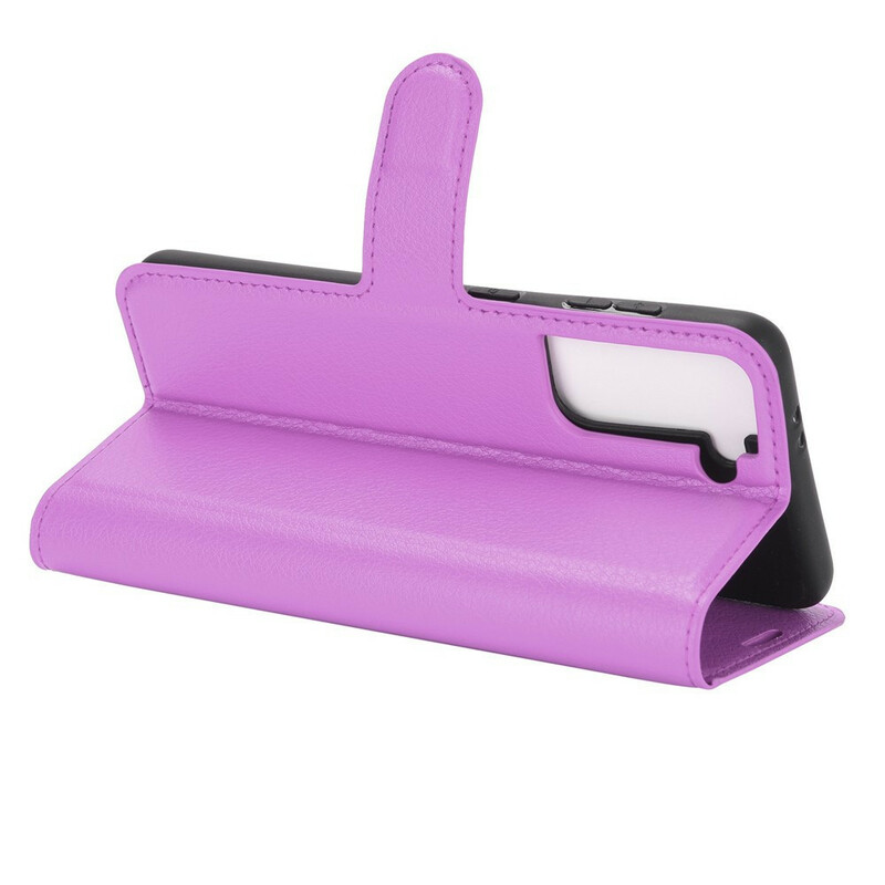 Samsung Galaxy S21 5G Kunstleer Hoesje Lychee Classic