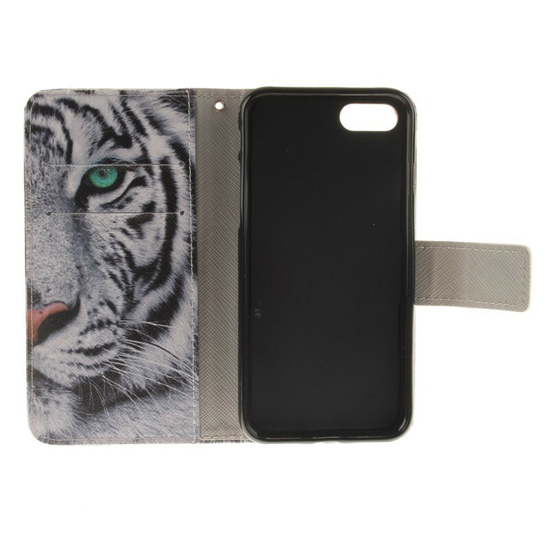 Hoesje iPhone 7 Tijger Wit