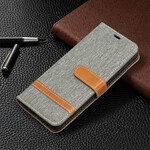 Samsung Galaxy S21 5G stof en leer effect case met riem
