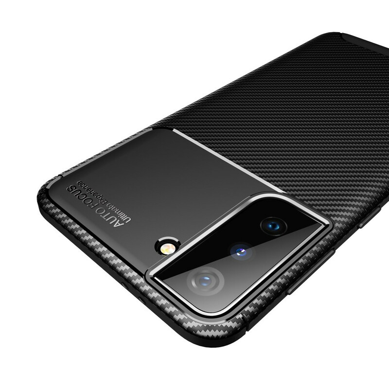 Samsung Galaxy S21 5G Flexibele Textuur Carbon Fiber Case