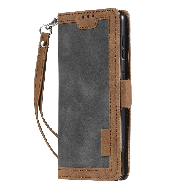 Samsung Galaxy S21 5G hoesje tweekleurig kunstleer versterkte contouren