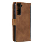 Samsung Galaxy S21 5G hoesje tweekleurig kunstleer versterkte contouren