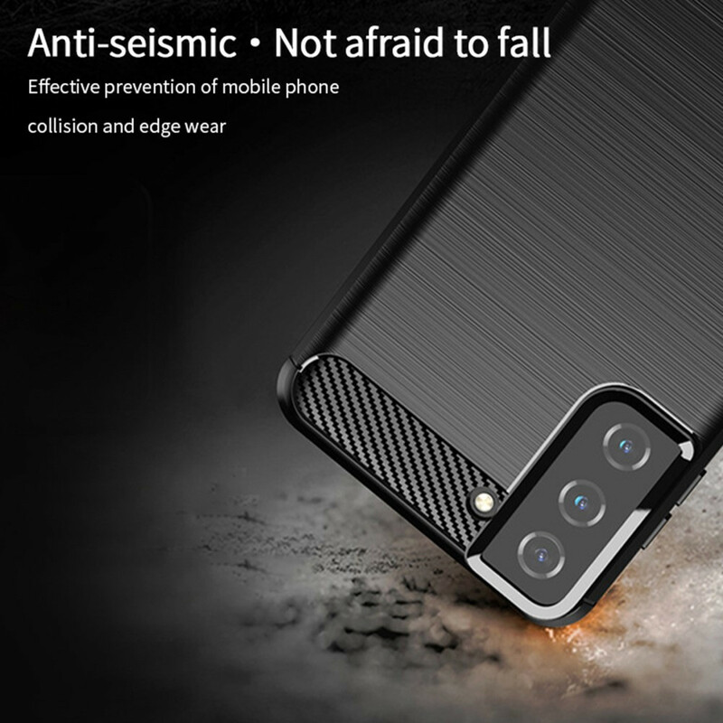 Samsung Galaxy S21 5G Geborsteld Carbon Fiber Hoesje MOFI